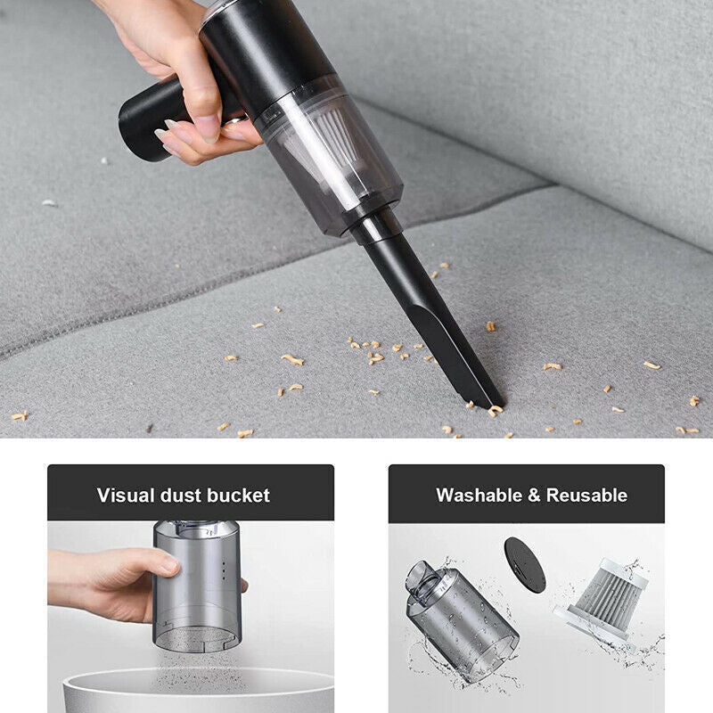 Eloxee 3IN1 Portable Car Vacuum Cleaner with Blower | USB Rechargeable Wireless Handheld Car Vacuum Cleaner Traveling, Camping Reusable,Portable,Rechargeable (3 in 1 CAR Vacuum)