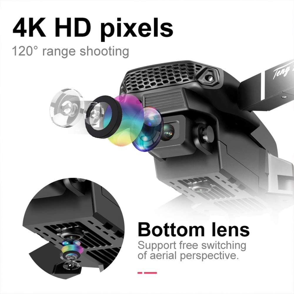 طائرة بدون طيار E88 Pro مزودة بكاميرا مزدوجة عالية الدقة 4K/واي فاي FPV