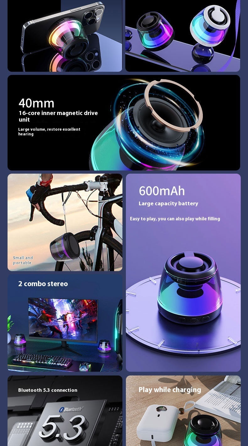 Portable Wireless Light Bluetooth Magnetic Mini Speaker