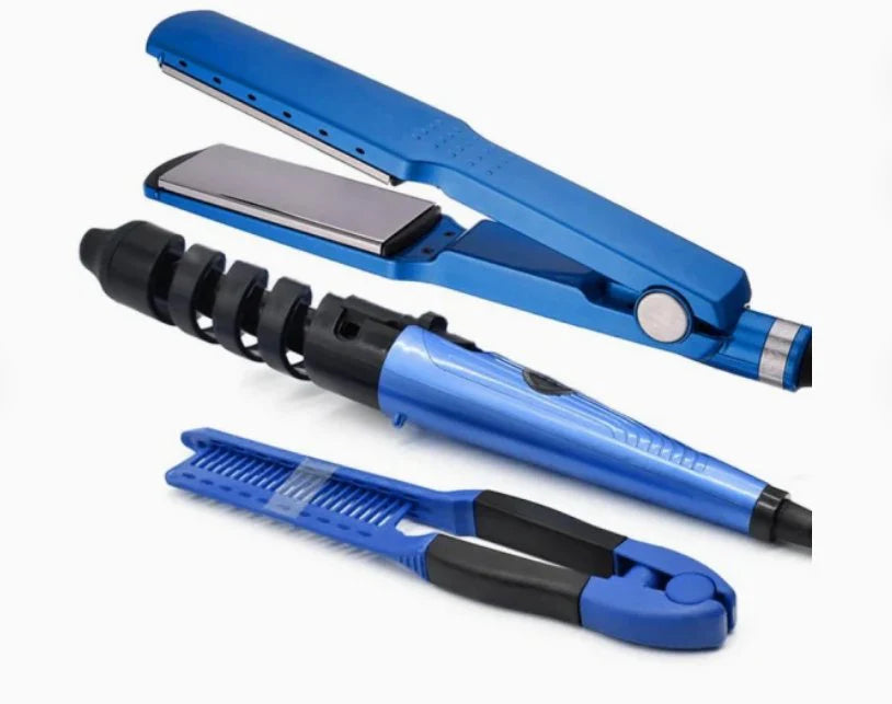 Titanium Alloy 3-in-1 Splint Hair Straightener,Curler