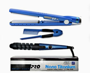 Titanium Alloy 3-in-1 Splint Hair Straightener,Curler